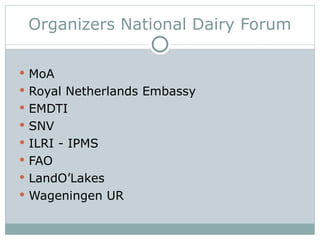 Enhancing Dairy Development in Ethiopia