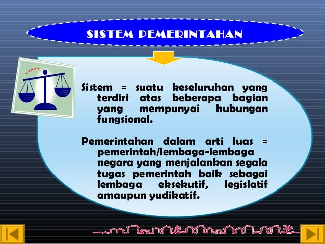SISTEM PEMERINTAHAN INDONESIA