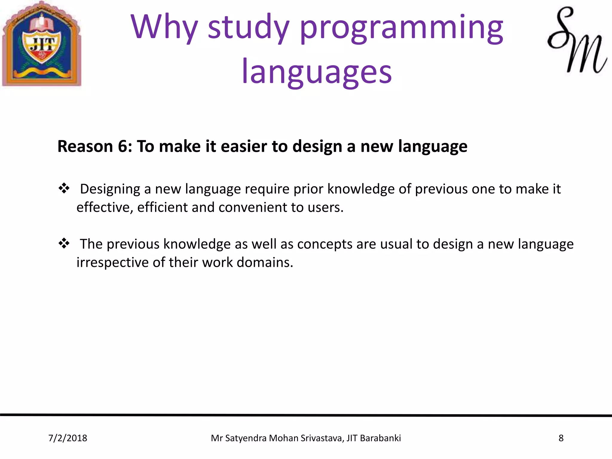 Principal of Programming Language | PPT