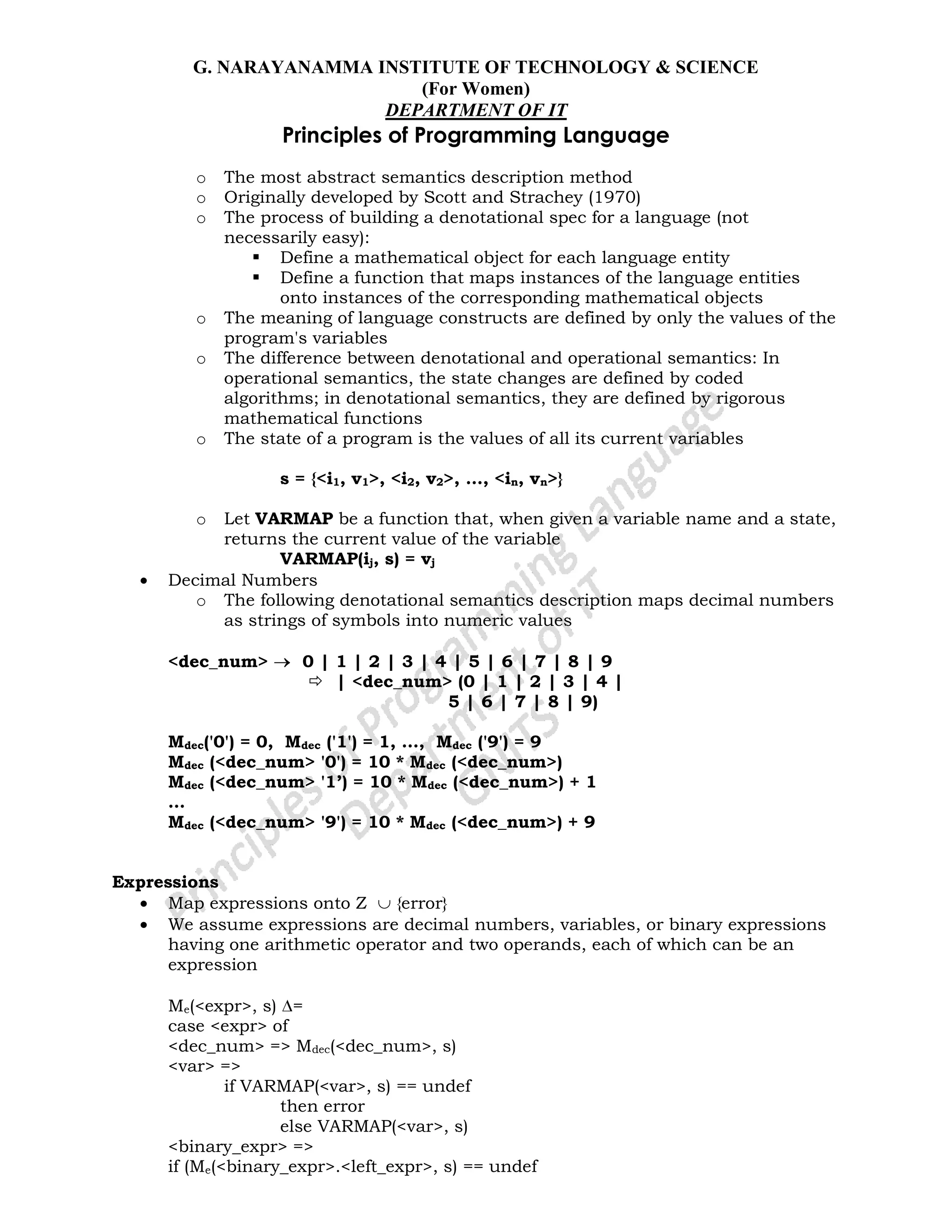 Principles of programming languages. Detail notes | PDF | Programming ...