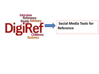 Social Media Tools for
Reference
 