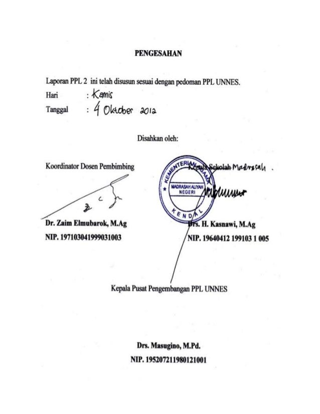 Laporan Ppl Tahun 2012