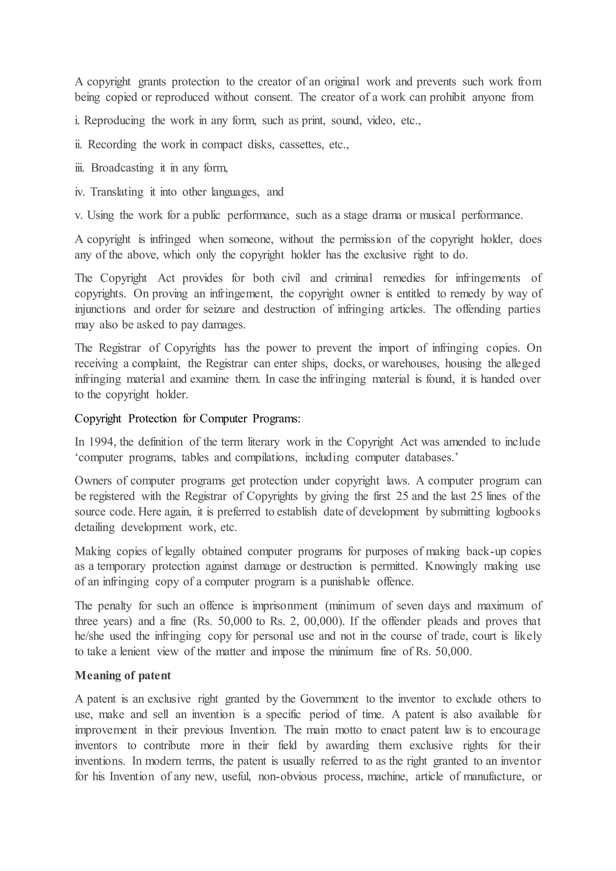 Copy Rights Compact Disc Pple 5 units notes | DOCX