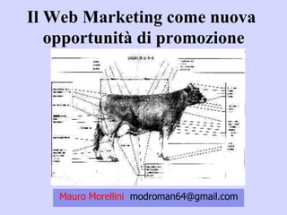 Mauro Morellini modroman64@gmail.com
Il Web Marketing come nuova
opportunità di promozione
 