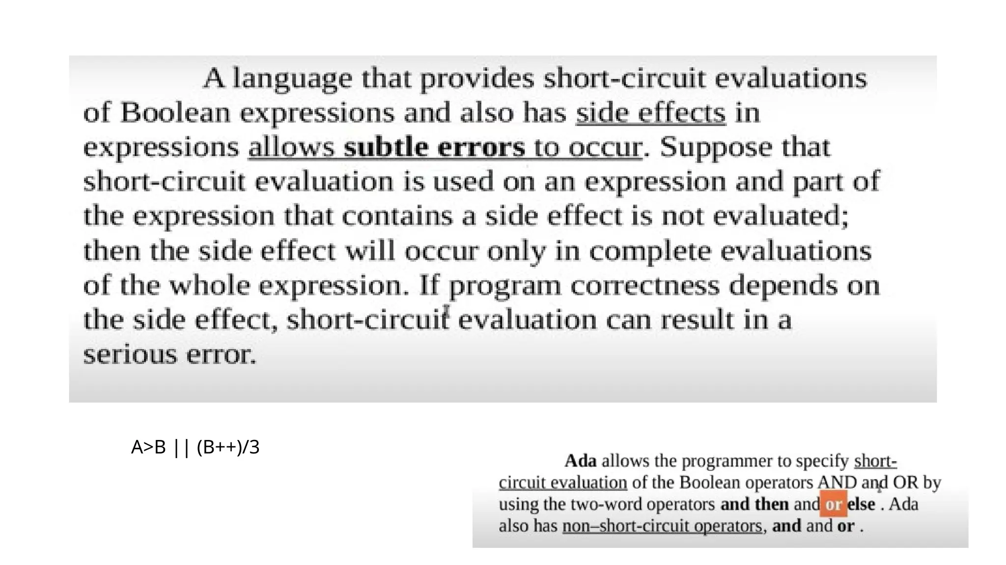 A>B || (B++)/3
 