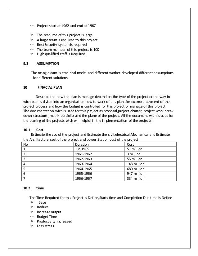 project plan document