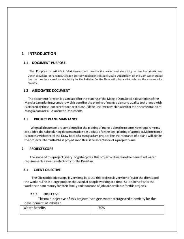 project plan document