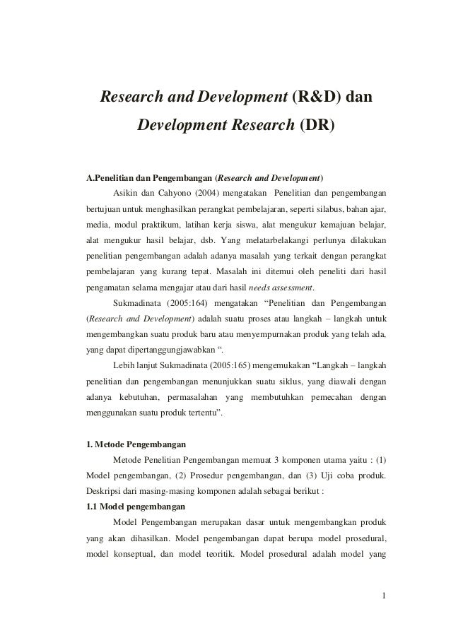 Perbedaan Research Development R D Dan Development Research Dr