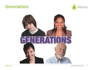 penna.com
Generations
6WME Conference 2015
 