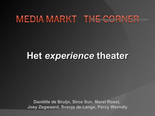 Binnenwegplein 50-52 Rotterdam  Het  experience  theater Daniëlle de Bruijn, Sirce Sun, Merel Roest,  Joey Zegwaard, Svenja de Lange, Percy Werndly 