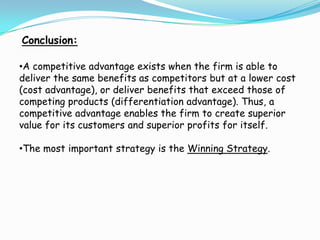 Competitive winning strategy | PPTX