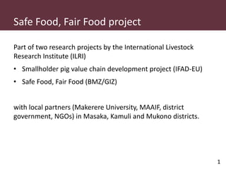 Pig and pork zoonoses in Uganda