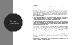 Bidder
Qualification
 