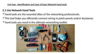 Networking Hand Tools pp identify network equipment and hand tools.pptx