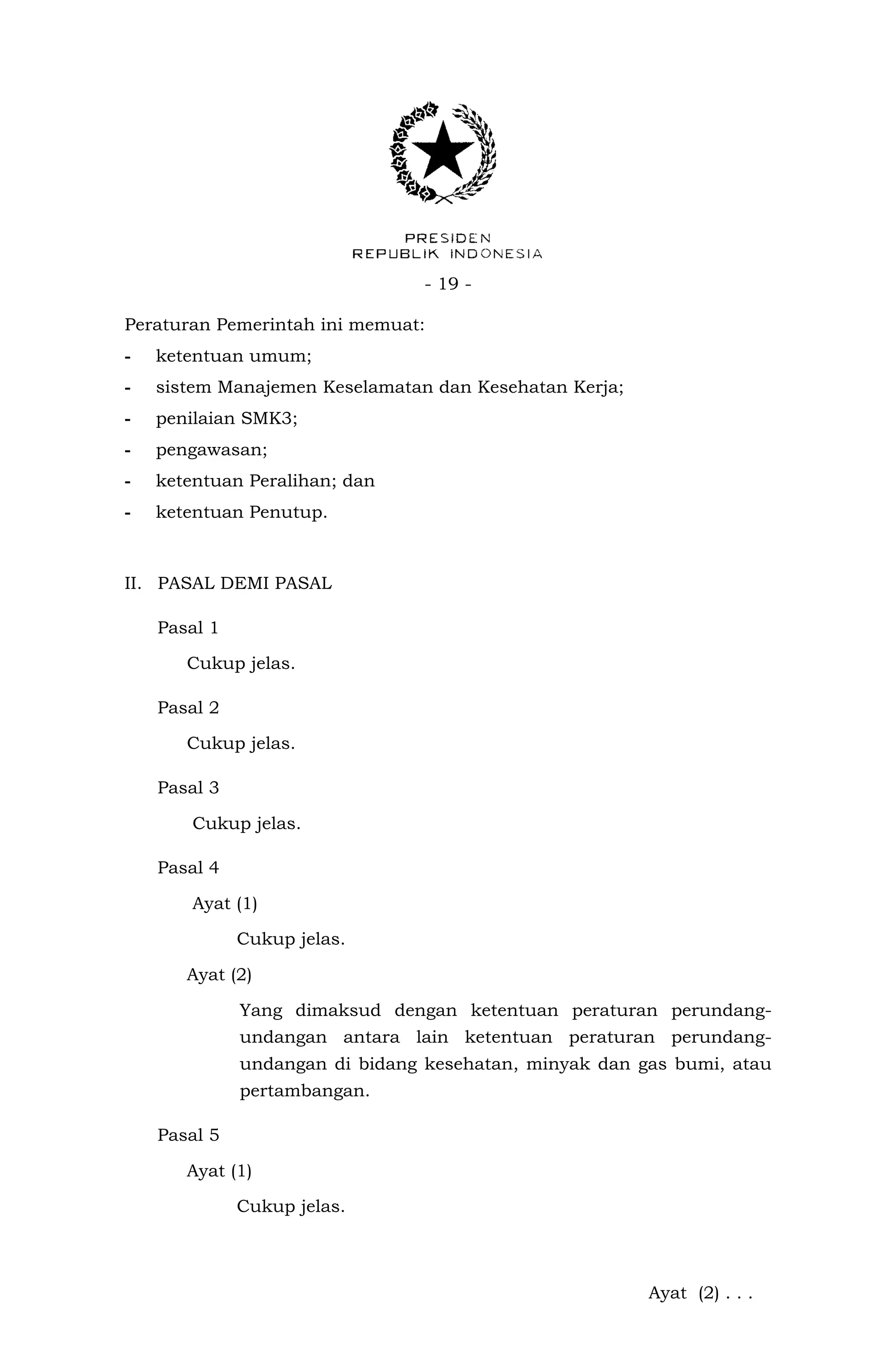 Pp No 50 Tahun 2012 Tentang Penerapan Smk3 Pdf