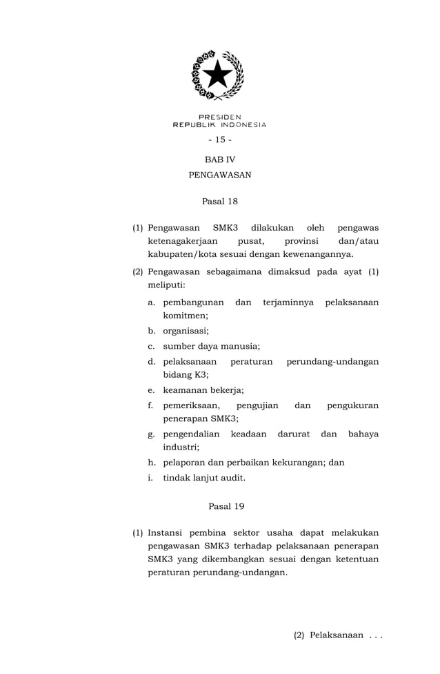 Pp No 50 Tahun 2012 Tentang Penerapan Smk3 Pdf