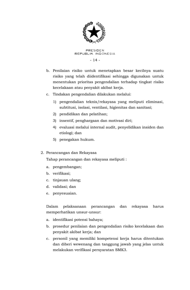 Pp No 50 Tahun 2012 Tentang Penerapan Smk3 Pdf