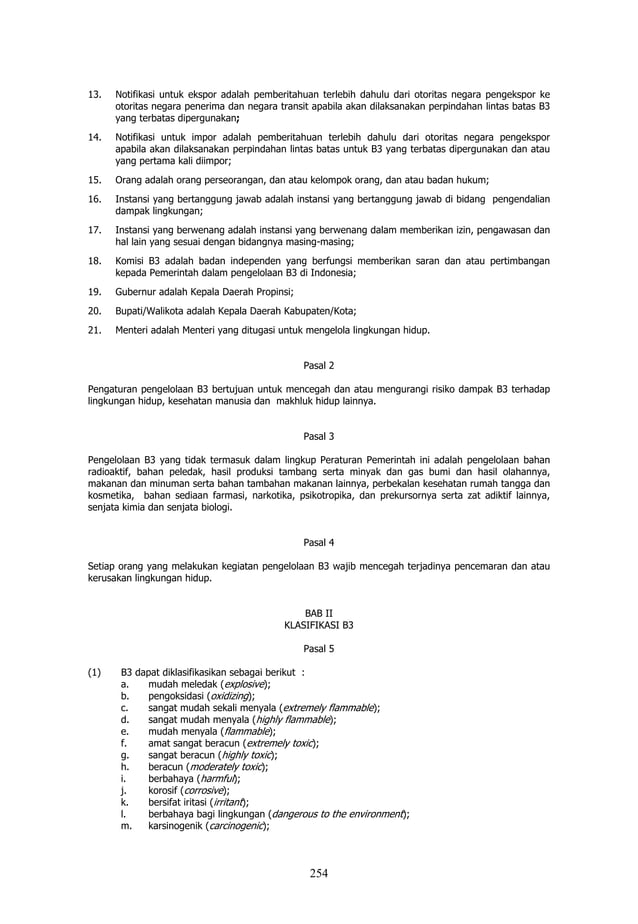 Pp No 74 Th 2001 Pengelolaan B3 Pdf