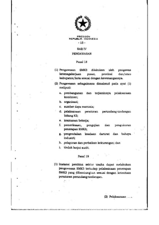 PP no. 50 tahun 2012 tentang penerapan SMK3