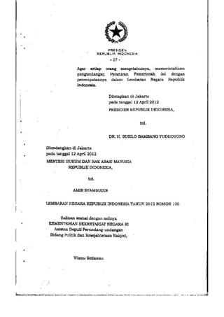PP no. 50 tahun 2012 tentang penerapan SMK3