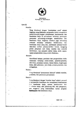 PP no. 50 tahun 2012 tentang penerapan SMK3