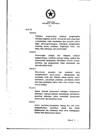 PP no. 50 tahun 2012 tentang penerapan SMK3