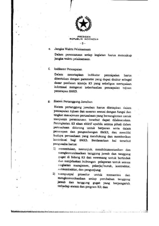 PP no. 50 tahun 2012 tentang penerapan SMK3