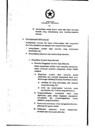 PP no. 50 tahun 2012 tentang penerapan SMK3