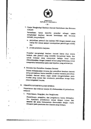PP no. 50 tahun 2012 tentang penerapan SMK3