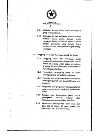 PP no. 50 tahun 2012 tentang penerapan SMK3