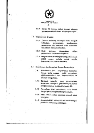 PP no. 50 tahun 2012 tentang penerapan SMK3