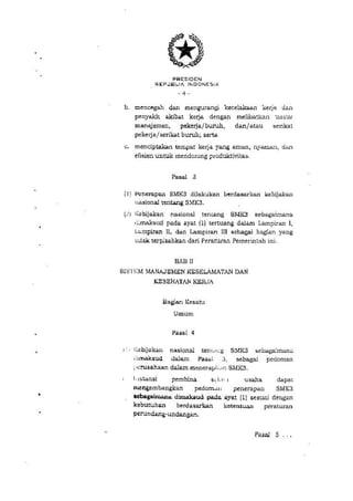 PP no. 50 tahun 2012 tentang penerapan SMK3