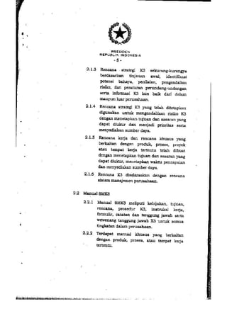 PP no. 50 tahun 2012 tentang penerapan SMK3