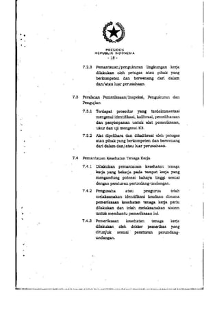 PP no. 50 tahun 2012 tentang penerapan SMK3