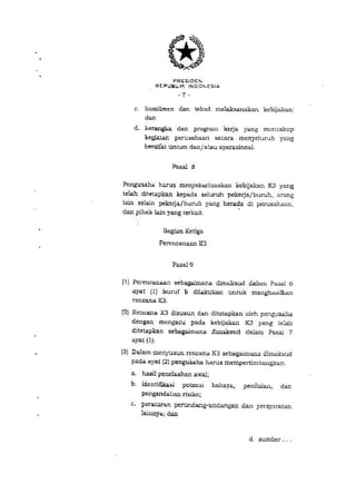 PP no. 50 tahun 2012 tentang penerapan SMK3