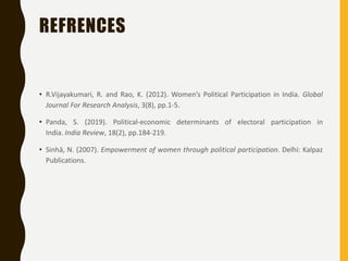 Political Participation of Women in India | PPTX