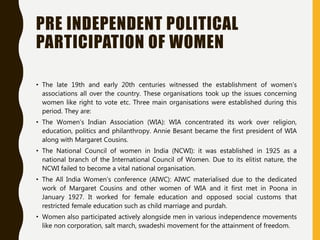 Political Participation of Women in India | PPTX