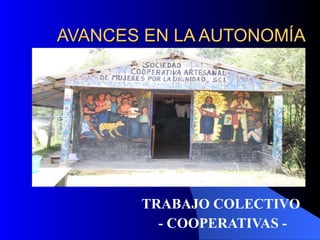 AVANCES EN LA AUTONOMÍA TRABAJO COLECTIVO  - COOPERATIVAS - 