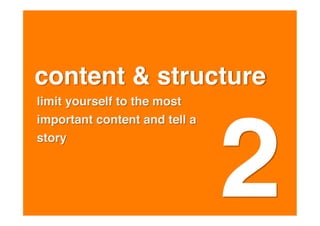 content & structure



               2
 