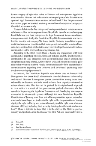 The Relationship between Human Rights and Disaster Risk Reduction ...