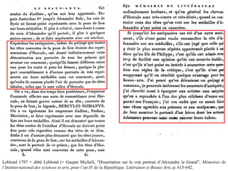 Leblond 1797 = abbé Leblond (= Gaspar Michel), “Dissertation sur le vrai portrait d’Alexandre le Grand”, Mémoires de
l’Institut national des sciences et arts, pour l’an IV de la République. Littérature et Beaux-Arts, p. 615-642.
 