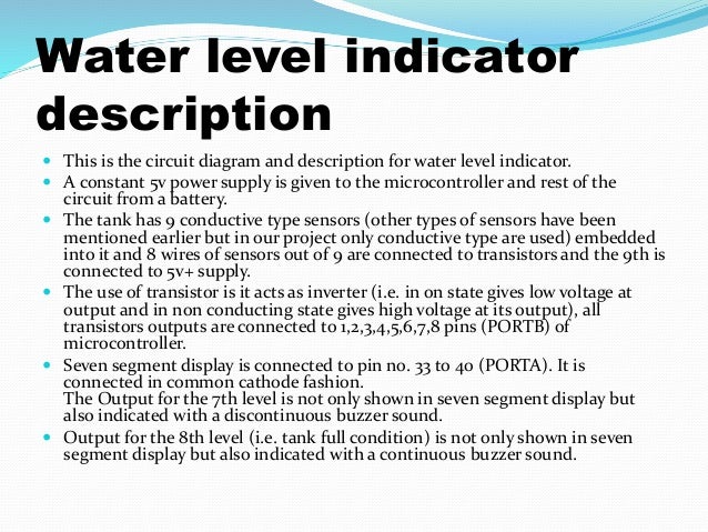 Ppt on water level indicator