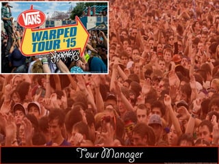 Tour Manager
http://www.protixonline.com/events/details/?event_id=215
http://www.fansshare.com/gallery/photos/14393651/skrillex-light-?nal/
 