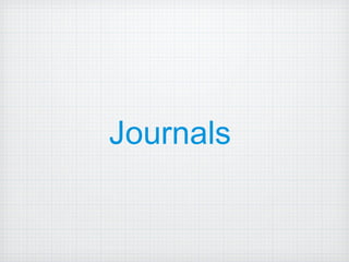 Journals  