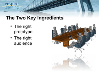 The Two Key Ingredients The right prototype The right audience 