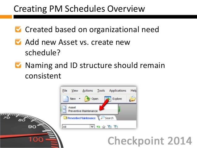 preventive maintenance schedules