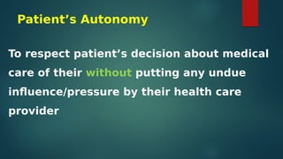 Bioethics- Case study on Autonomy and Decision making in medicine | PDF