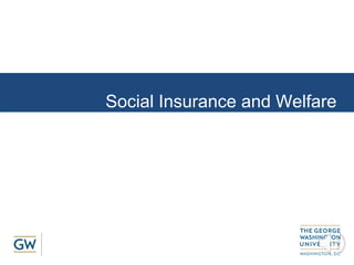 Social Insurance and Welfare
 