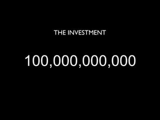 100,000,000,000
THE INVESTMENT
 