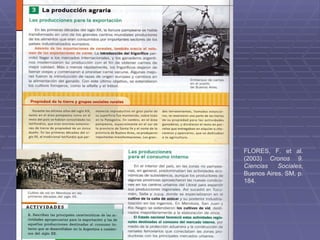 FLORES, F. et al. (2003)  Cronos 9. Ciencias Sociales , Buenos Aires, SM, p. 184.   